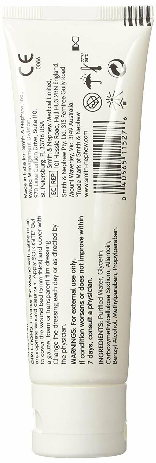 Smith &amp; Nephew Solosite Wound Gel Dressing 3 oz