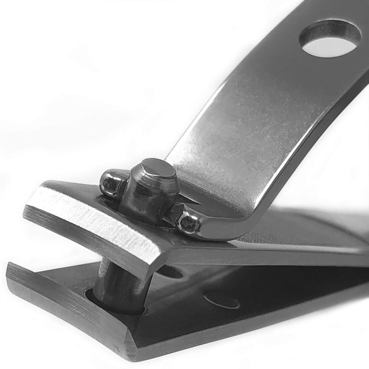 Kohm CP-140L Toenail Clipper for Thick Nails, 4mm Wide Jaw Opening, Curved Blades, Stainless Steel