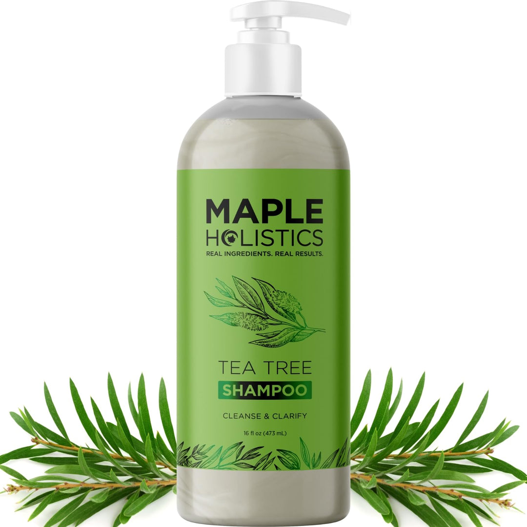 Clarifying Shampoo for Build Up &amp; Oily Hair - Tea Tree Shampoo for Men and Women with Rosemary Essential Oil for Oily Hair and Scalp - Color Safe Vegan Sulfate Silicone &amp; Paraben Free (16 Fl Oz)