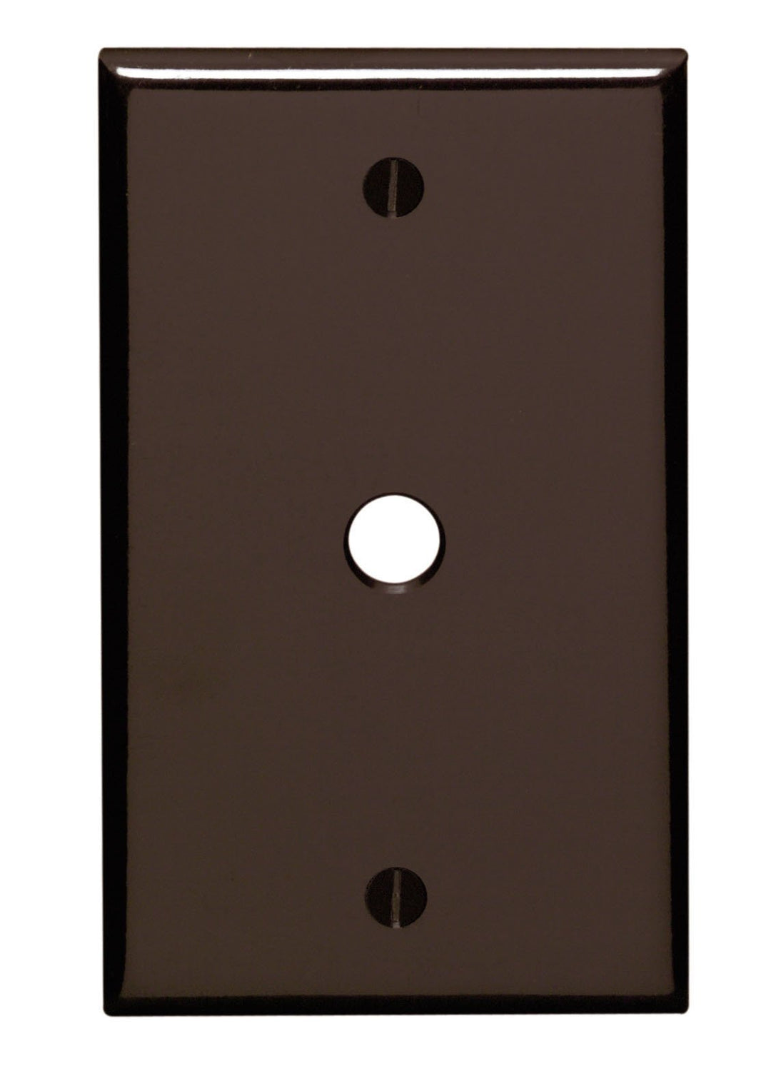 85013 1-Gang .406 Inch Hole Device Telephone/Cable Wallplate, Standard Size, Thermoset, Box Mount, Brown