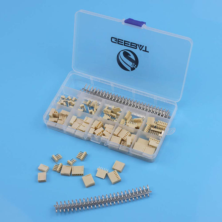 300pcs 2.54mm KF2510 Connector Kit with KF2510 2.54mm Female Pin Headers Terminals, 2.54mm 2/3 / 4/5 /6 Pin Housing Connector Adapter Plug