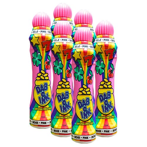 Six Pack 4oz Pink Bingo Dauber