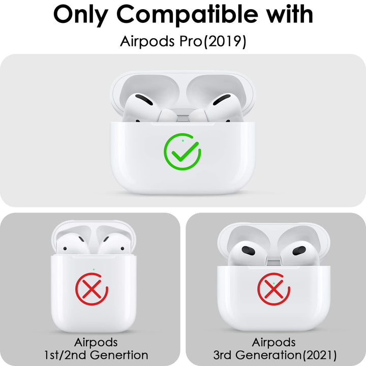 Case for Airpods Pro, Cute Cartoon Bag Apple Airpod Pro Cover Women Girls, Silicone Stylish Funny Air Pod Wireless Charging Accessories (Black)