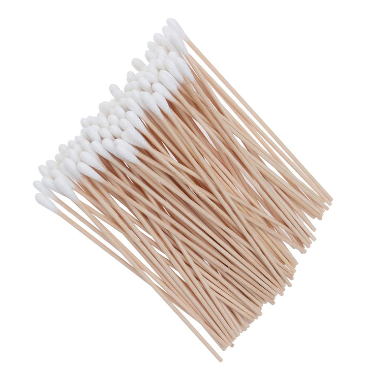 ROSENICE Cotton Swabs 100Pcs Long Wood Handle Medical S