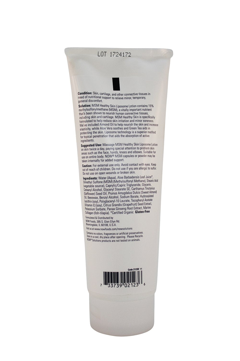 NOW Foods Msm Liposome Lotion 8 Ounces (Pack of 2)