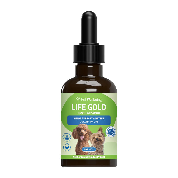 Life Gold for Dogs - Vet-Formulated - Immune Support and Antioxidant Protection - Natural Herbal Supplement 2 oz (59 ml)