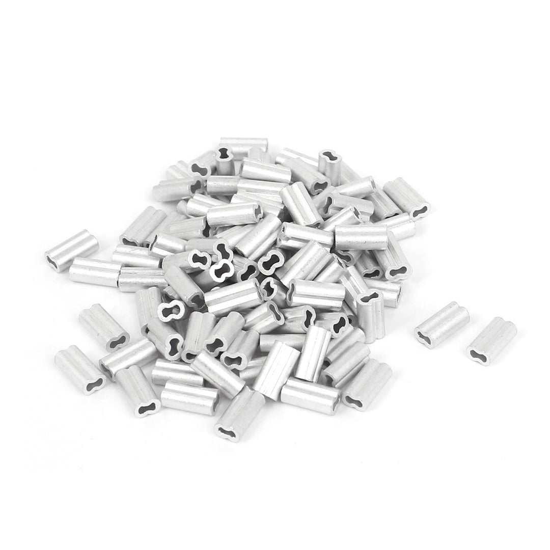 1mm Wire Rope Aluminum Sleeves Clip Fittings Cable Crimps 100pcs