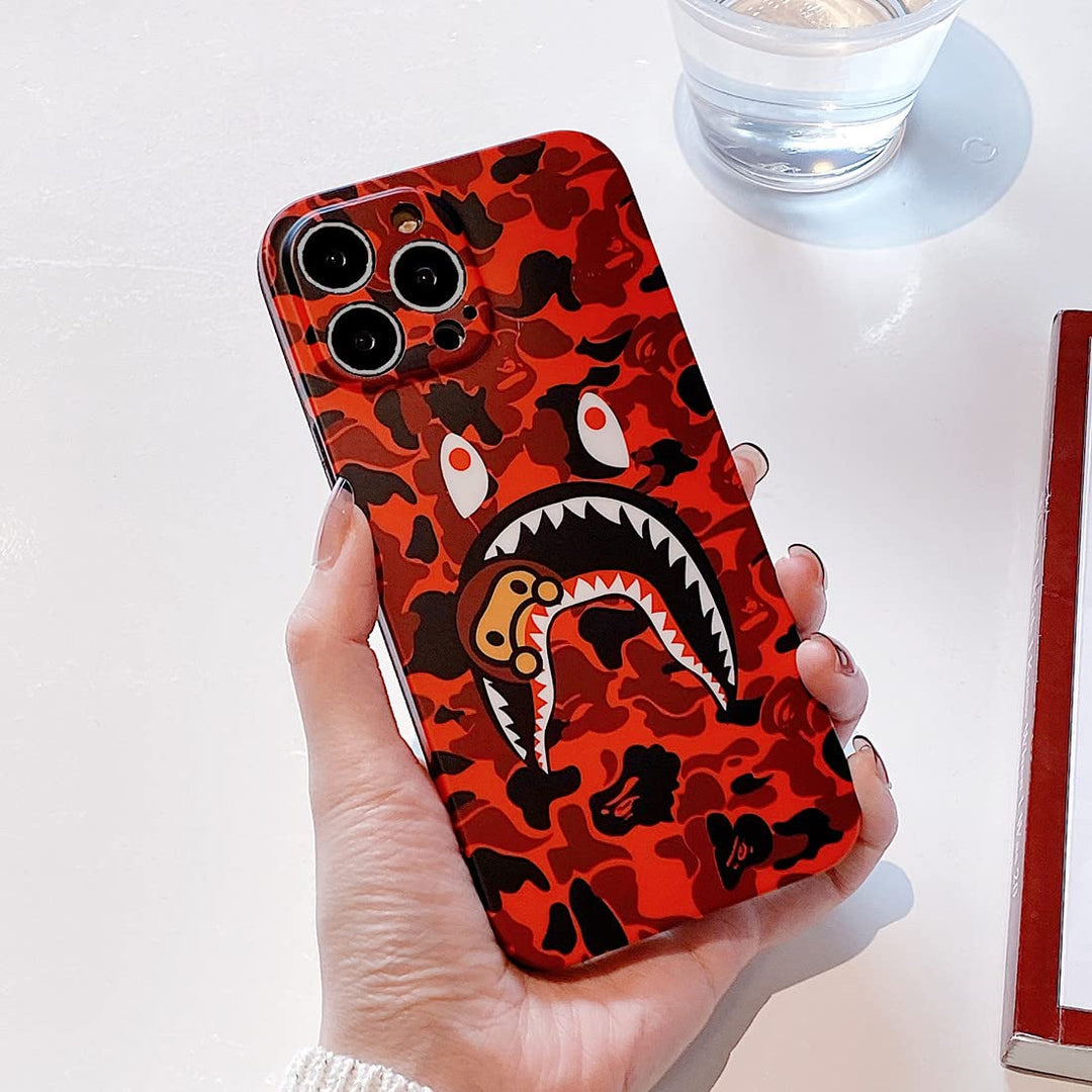 Hoolcase for iPhone 13 Pro Max Soft Case 6.7-inch for Shark Face/Shark Teeth Fans Kids Boys, Cartoon Cute Fun Shockproof TPU Protective 6.7 Inch Case for iPhone 13 Promax (B-YU)