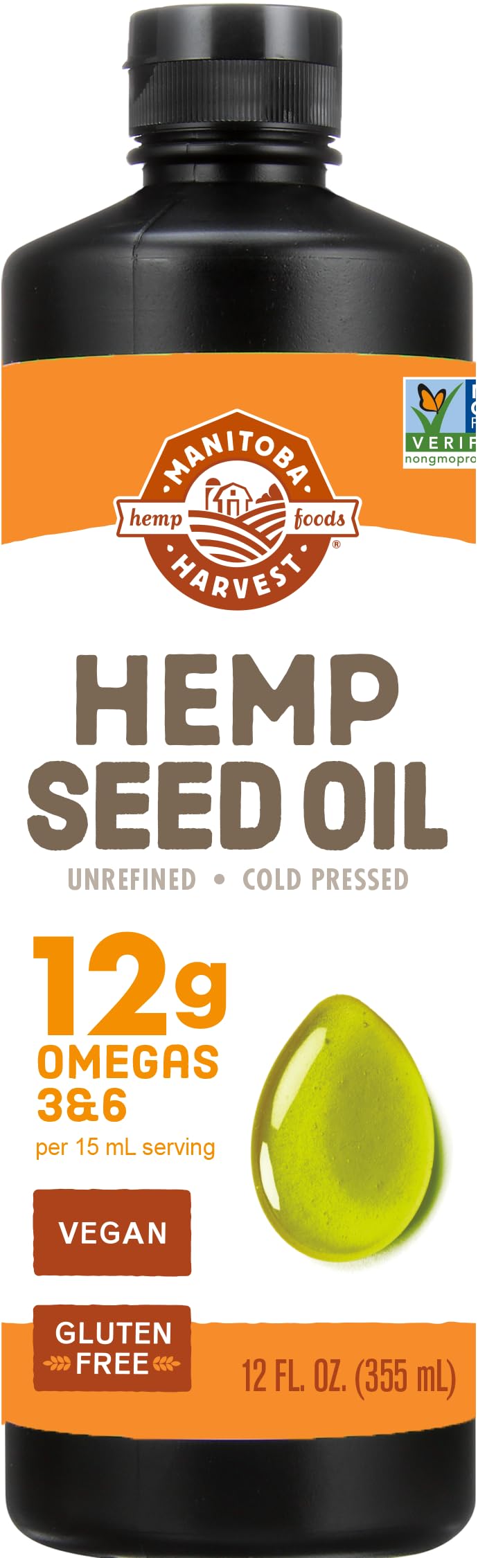 Manitoba Harvest Hemp Seed Oil, Cold Pressed, Premium Q