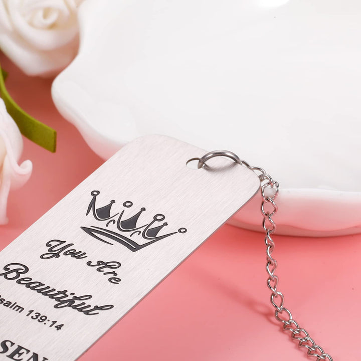 Christian Gifts for Women Girls Baptism First Communion Gifts Inspirational Bible Verse Bookmark for Book Lovers Birthday Christmas Stocking Stuffers for Daughter Sister Religious Church Bulk Gifts