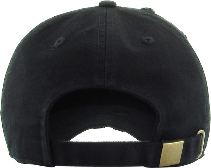 KBETHOS KBE-VINTAGE BLK Vintage Washed Cotton Baseball 
