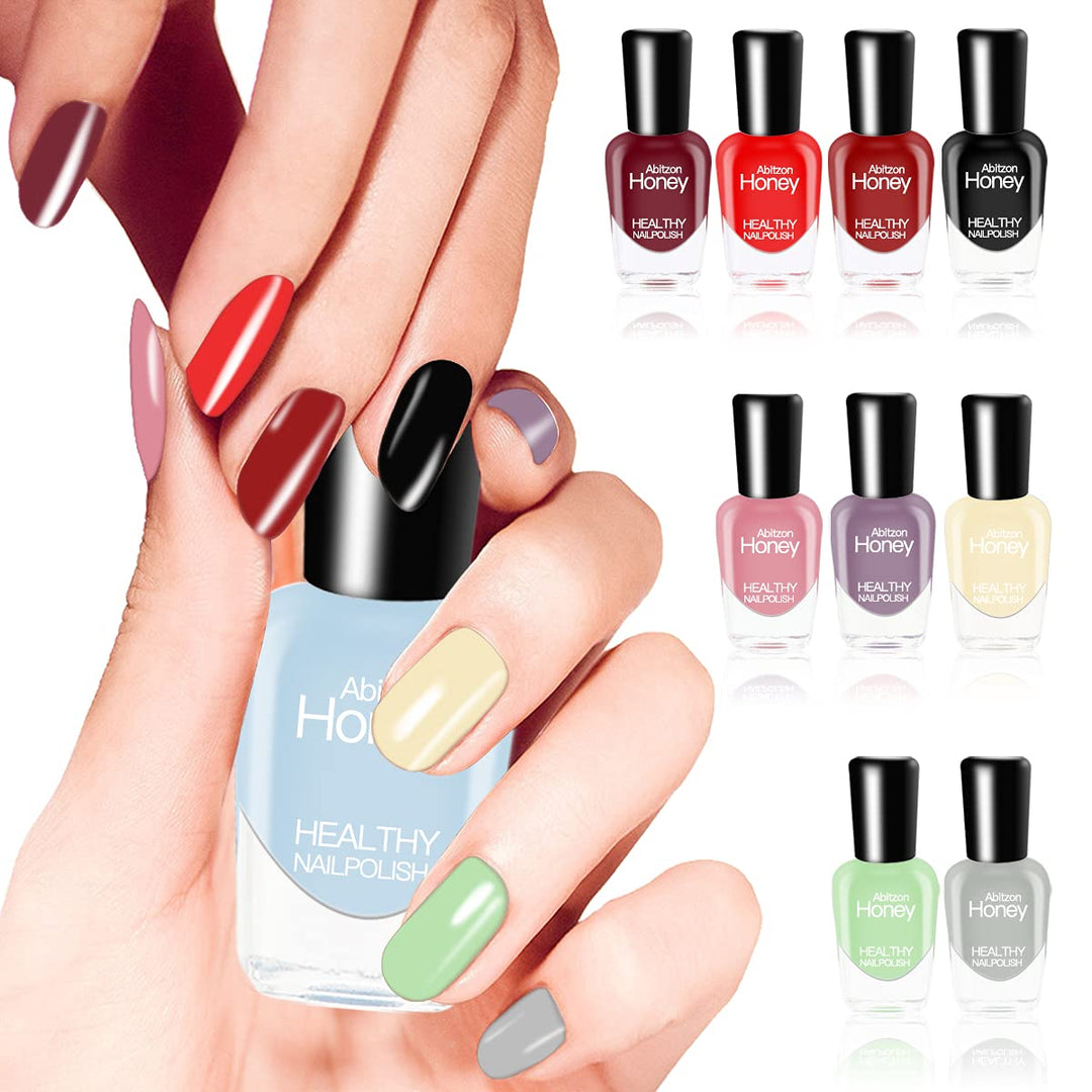 New Nail Polish Set (10 Bottles) - Non-Toxic Eco-Friendly Easy Peel Off &amp; Quick Dry Water Based Nail Polish: Style-3