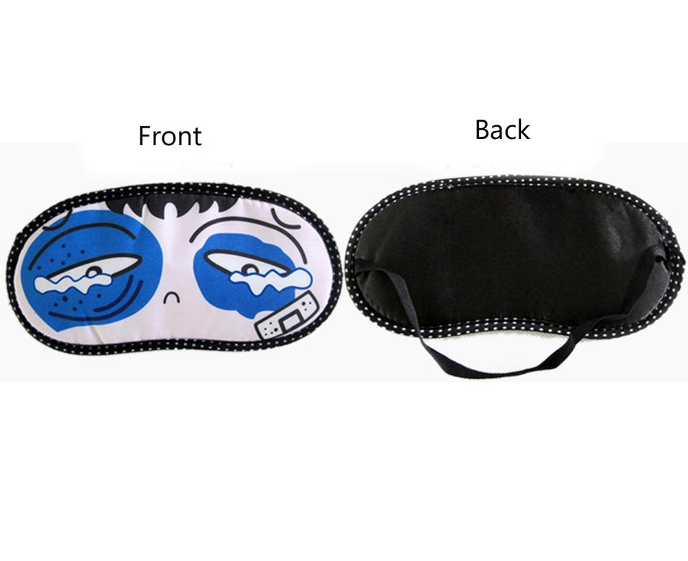 Women Girls's Travel Lovely Cartoon Face Sleep Masks Eye Mask Sleeping Blindfold Nap Cover,2 Pack