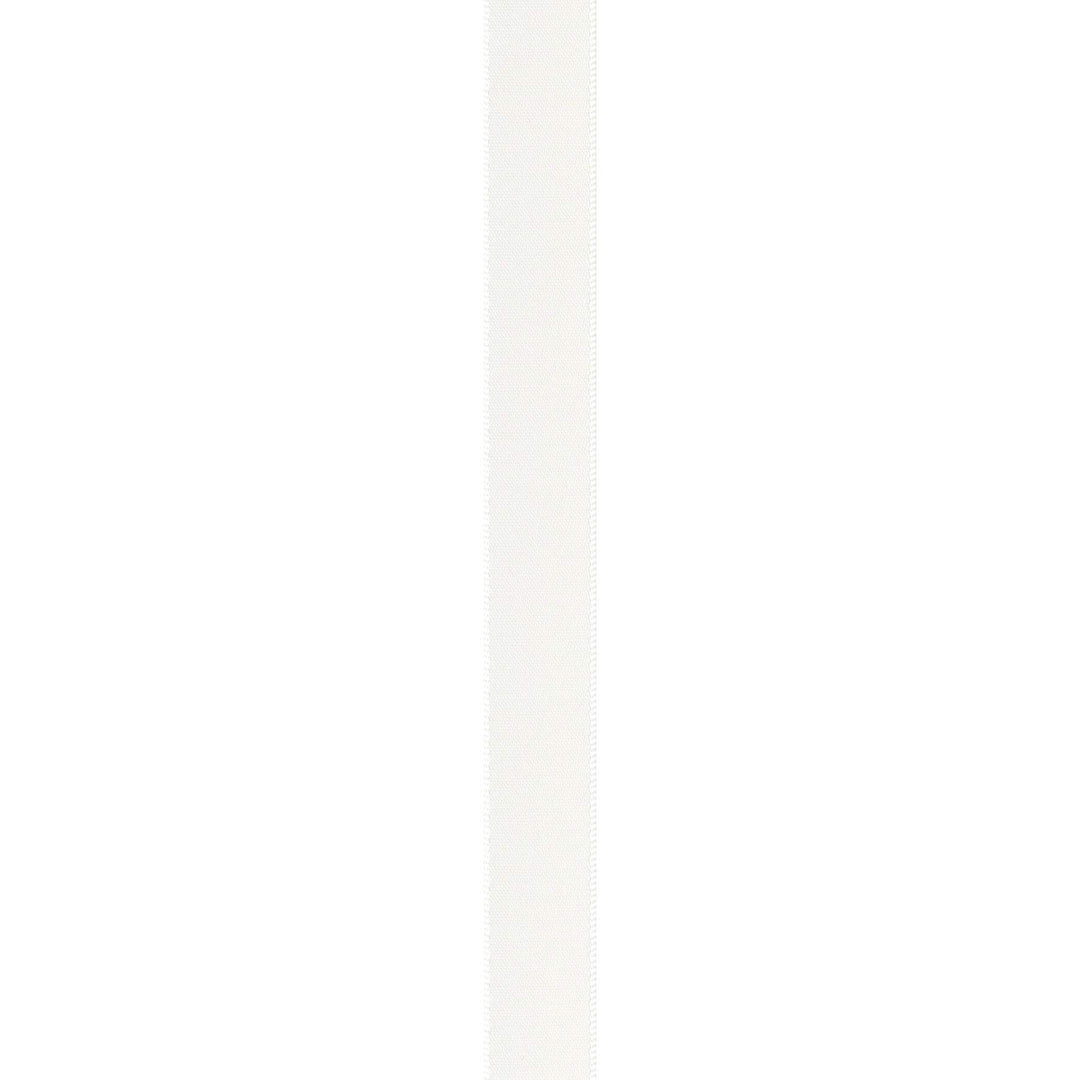 Offray 5/8 Single Face Satin Ribbon, White, 6 Yds