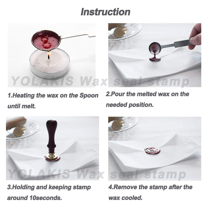 Magnolia Flower Wax Seal Stamp Magnolia Seal Stamp Retro Wood Sealing Stamp for Wedding Envelopes Invitation Decoration (Magnolia)