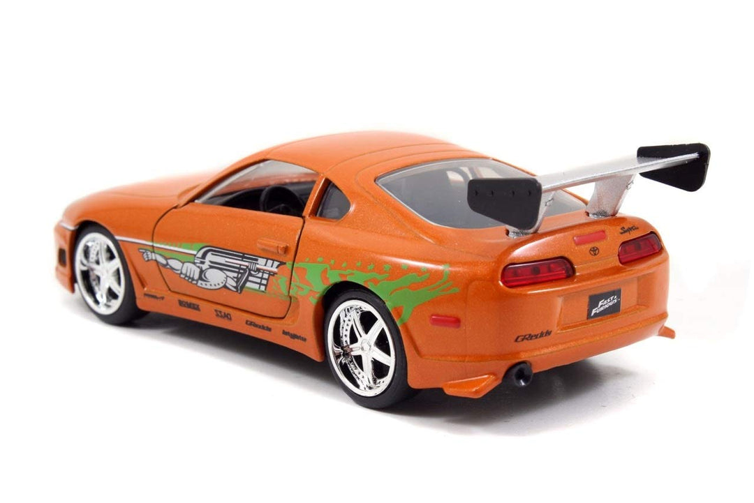 Jada Toys Fast &amp; Furious 1:24 Brian&#39;s Toyota Supra Die-cast Car, toys for kids and adults, Orange (97168)