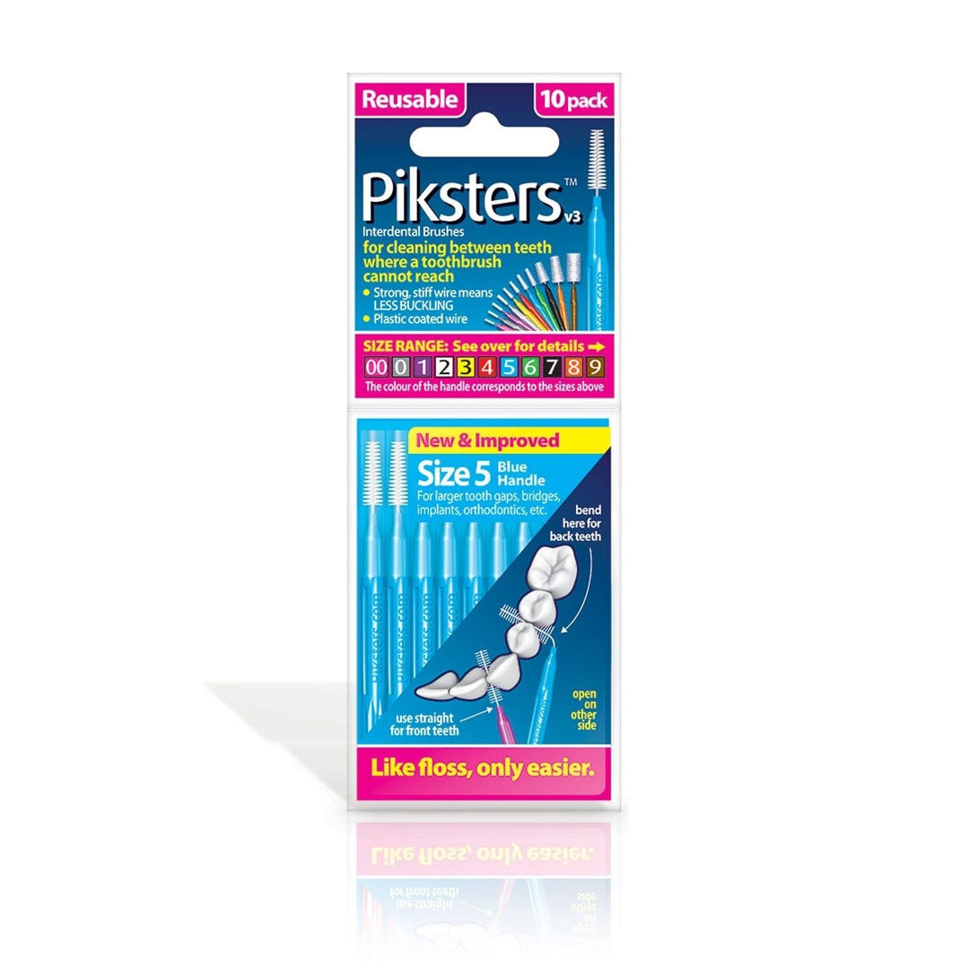 Piksters 0.70 mm Size 5 Blue Interdental Brush - Pack o