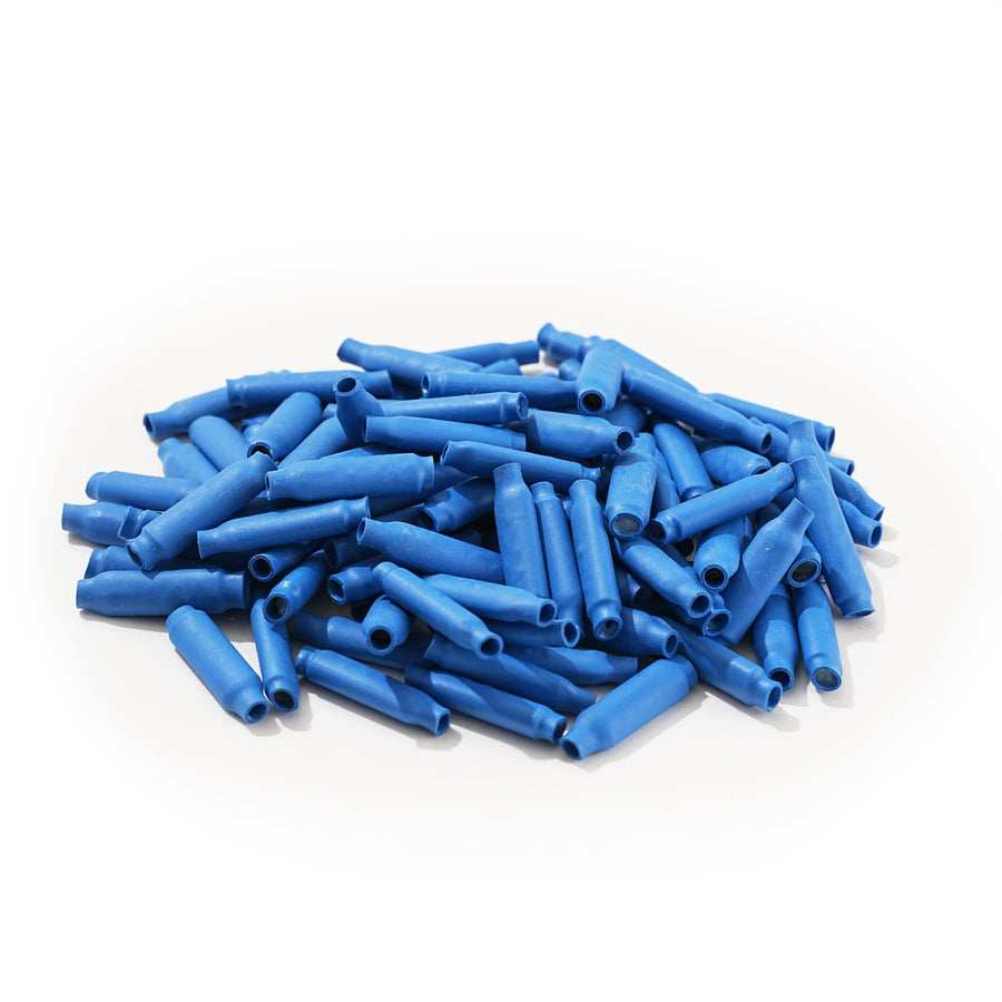 Low Voltage B Connectors Wire Splices Gel Filled, Waterproof Electrical Wire Crimp Bean Type Cable Connector for Outdoor Telephone Phone Security Lighting (Blue 100 pcs)