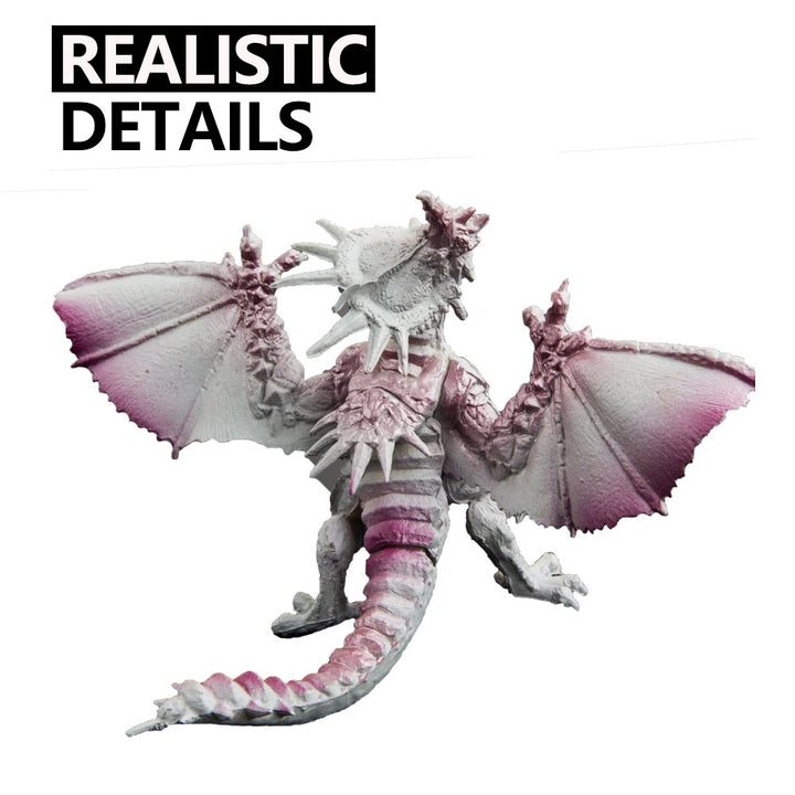 4 Inch Realistic Detail Dragon Toy Set with Gift Box, 12 Pcs Mini Dragon Figure in and Styles, Dragon Theme Party Favors Toy for Kids, Goody Bag Filler, Bulk Gifts, Cake Toppers