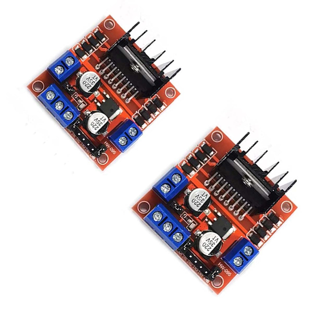 Kiro&amp;Seeu 2PCS L298N Motor Drive Controller Board Module Dual H Bridge DC Stepper Motor Compatible with Ar-duino Electric Projects Smart Car UNO MEGA R3 Mega2560