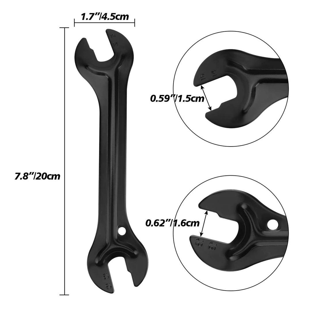 QKURT 2 PCS Bicycle Cone Spanner Hub Wrench, Bicycle Wh