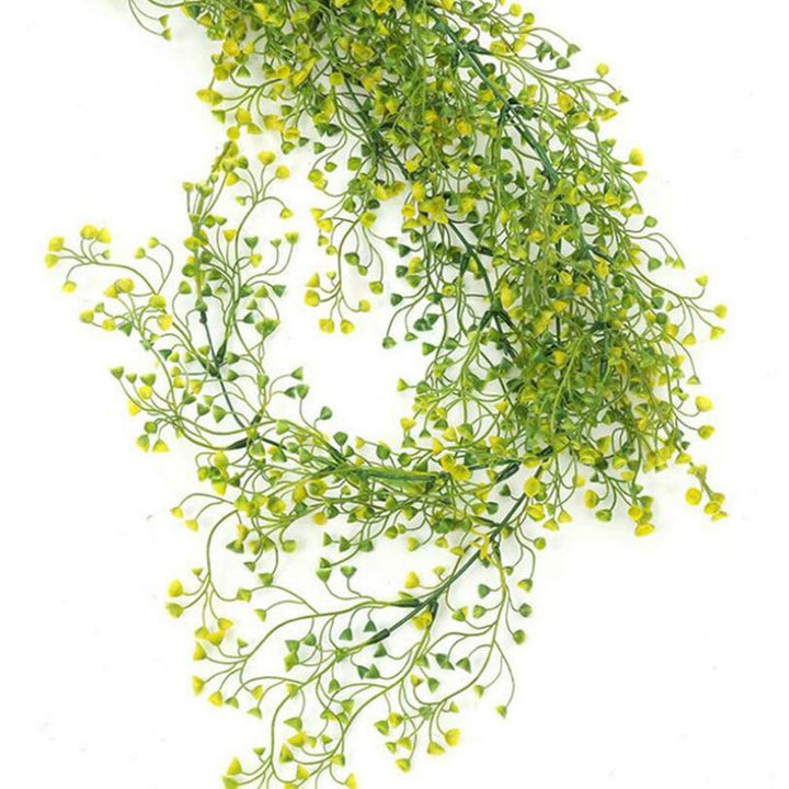 2 Pcs Fake Artificial Vines Flower Wall Hanging Faux Rattan Plant Flower Home Decor for Wall Indoor Outdoor Hanging Baskets Wedding Garland Decor, Yellow