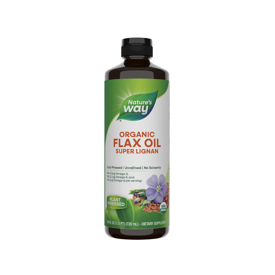 Nature's Way Organic Flax Oil Super Lignan, Cold-Pr