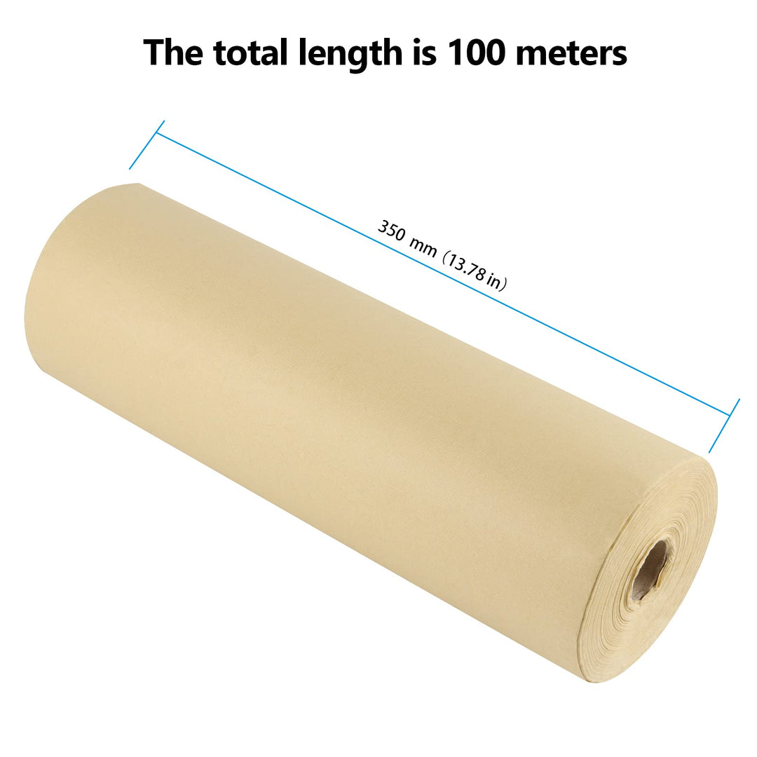 Chinese Japanese Calligraphy Paper Roll, Half Raw Ripe Sumi Paper Maobian Xuan Paper Without Grids, Bamboo Writing Paper Roll for Drawing Practice Size 328 feet x 13.7 inch