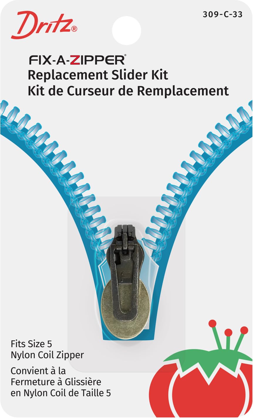Fix Size 5 Nylon Coil Zipper-Gunmetal Sz 5