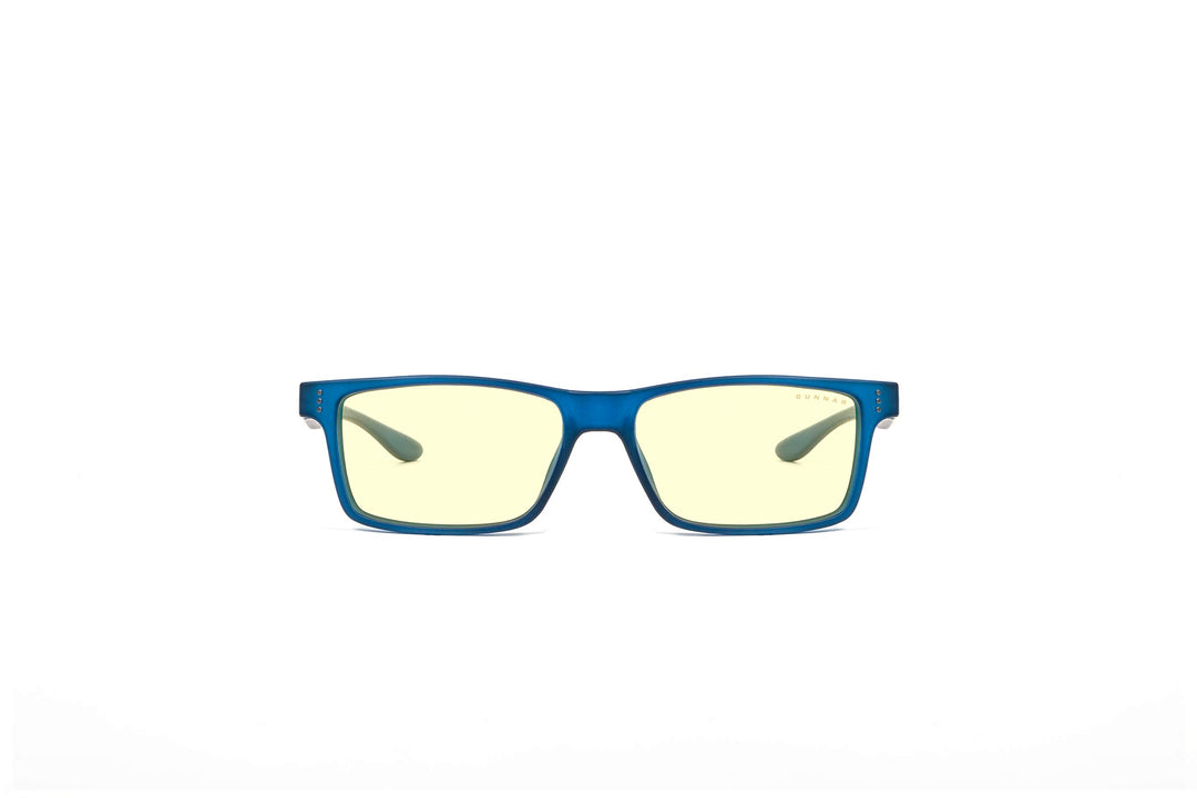 GUNNAR - Premium Gaming and Computer Glasses for Kids (age 12+) - Blocks 65% Blue Light - Cruz, Navy, Amber Tint
