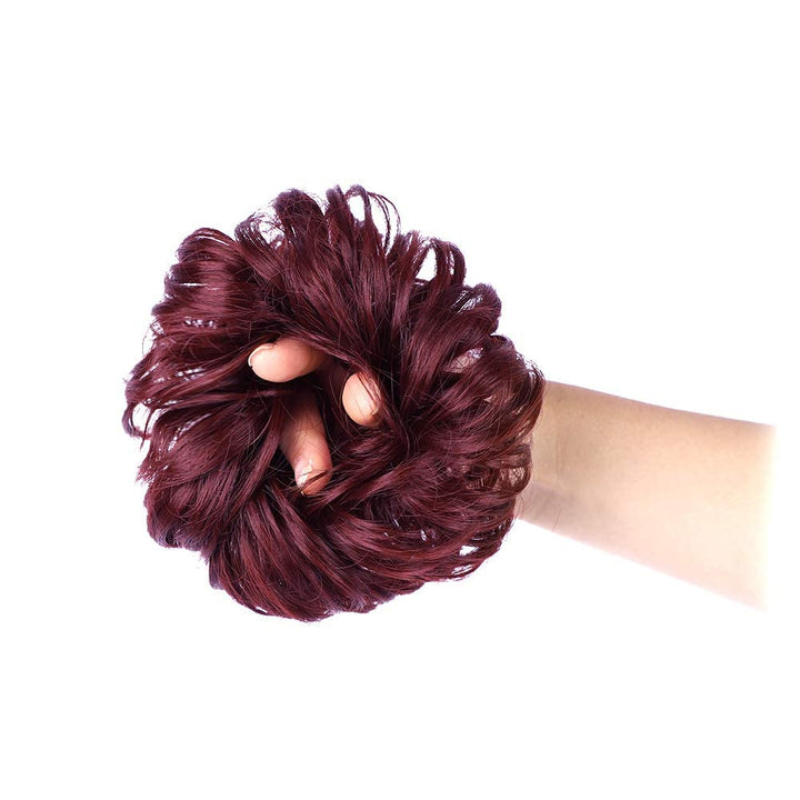 1PCS Messy Hair Bun Hair Scrunchies Extension Curly Wavy Messy Synthetic Chignon for Women Updo Hairpiece