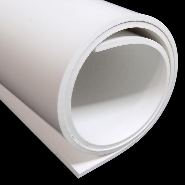 White Silicone Rubber Sheet, 60A Duro, 1/16 x 9 x 12 Inch, Food Grade, Made in the USA, No Adhesive Backing, High Temp Heavy Duty for Gaskets DIY Food Covers Lids Sealing Material Pads Oven Protection