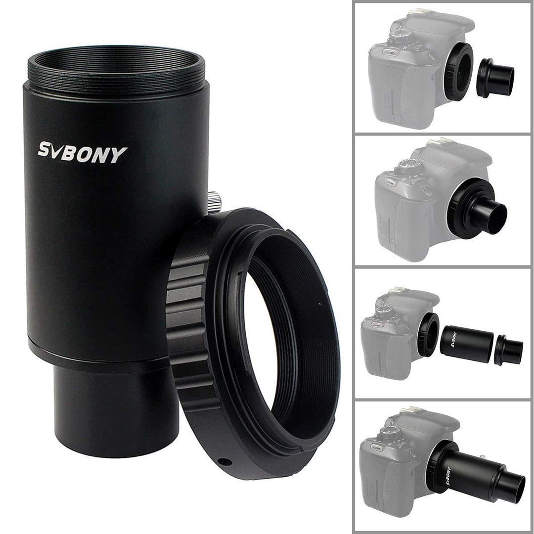 SVBONY T2 T Ring Adapter, Metal 1.25 inch Telescope Acc