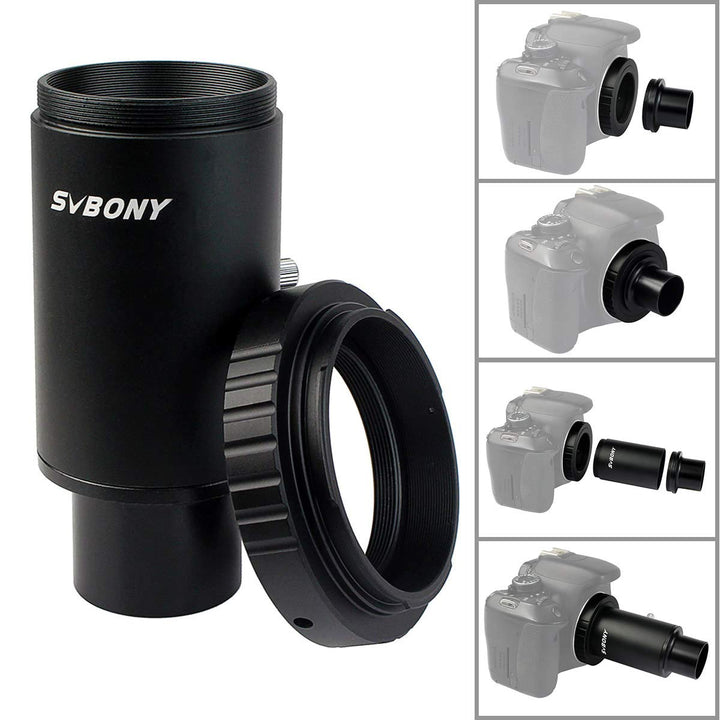SVBONY T2 T Ring Adapter, Metal 1.25 inch Telescope Acc