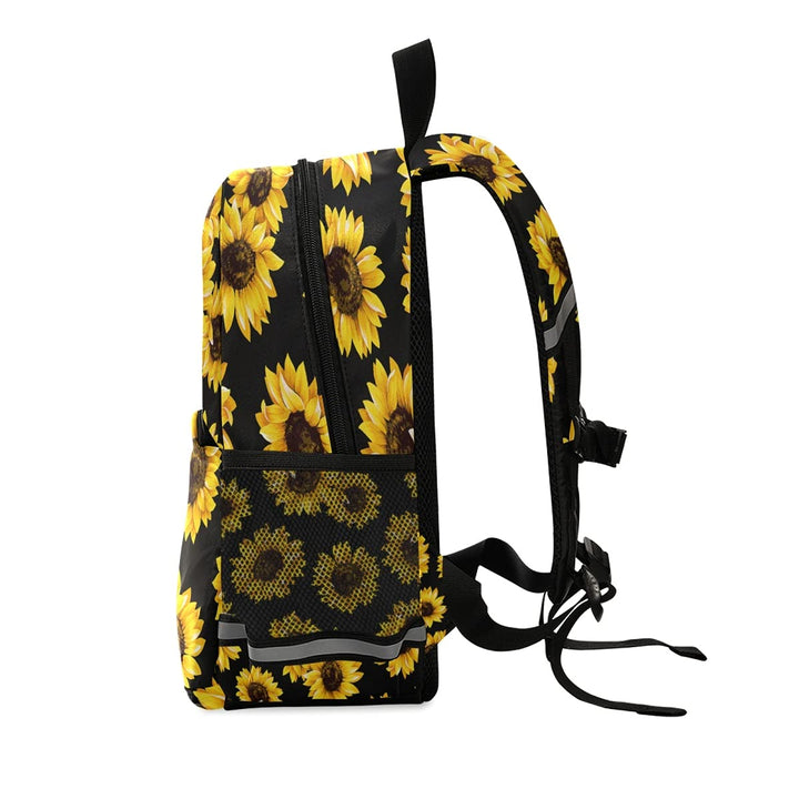 ALAZA Vintage Sunflower Toddler Backpack for Boys Girls Black Preschool Nursery with Safety Leash