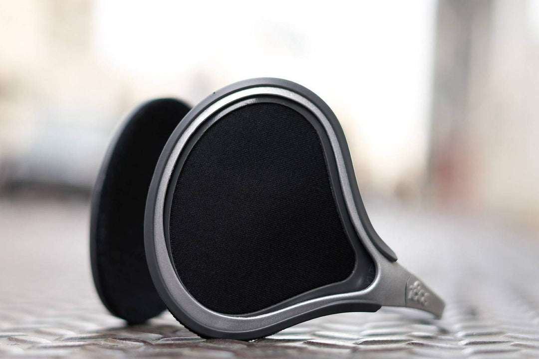 Unisex Ultra-Thin &amp; Lightweight EXOLITE Behind-the-head Ear Warmer (Exolite, Black)