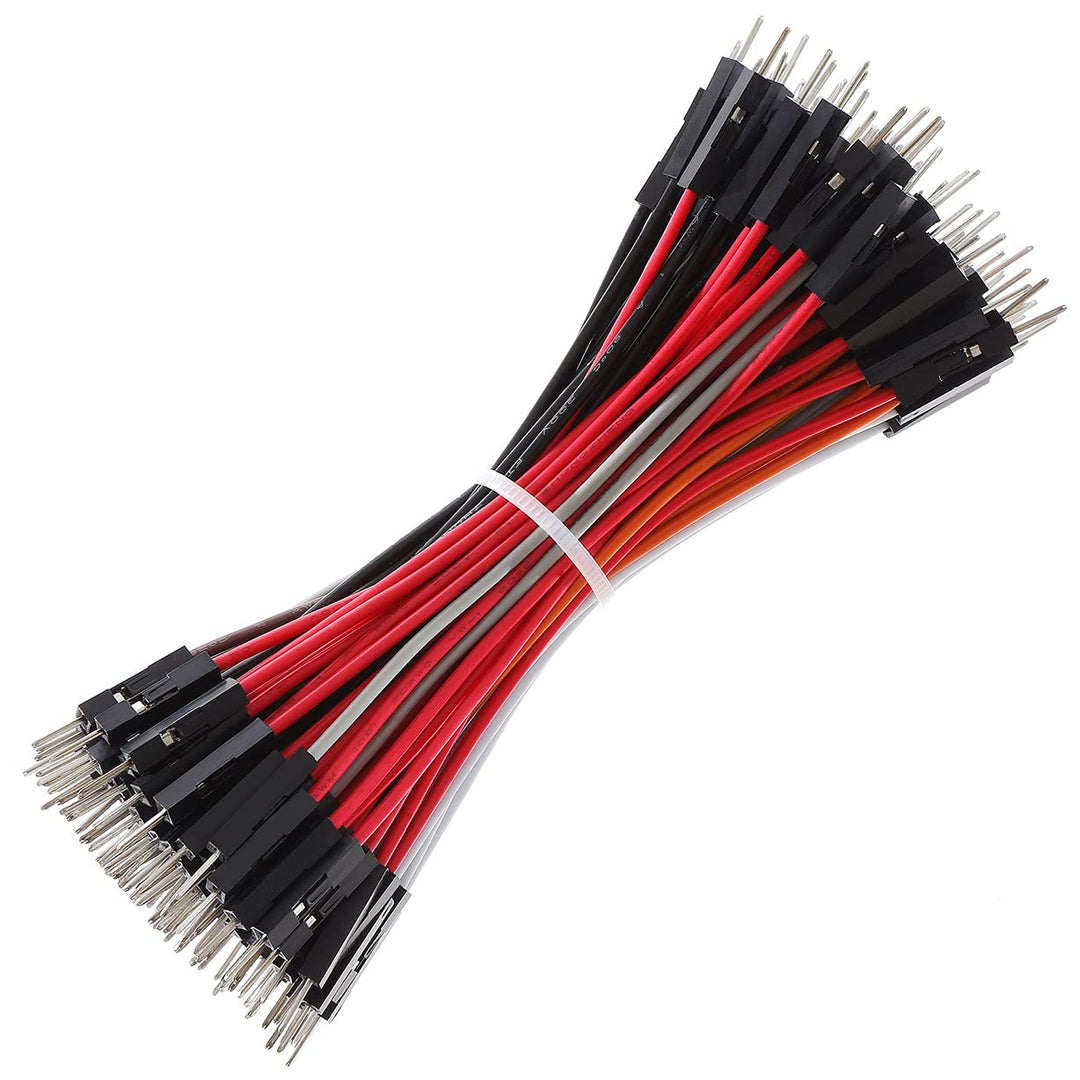 Breadboard Jumper Wires 20AWG, Exclusives 10CM Male to Male Jumper Cable Wires M/M 4&#39;&#39; 10 Colors Pack of 120 Square Head 0.1&#39;&#39; (4&#39;&#39;, M/M)