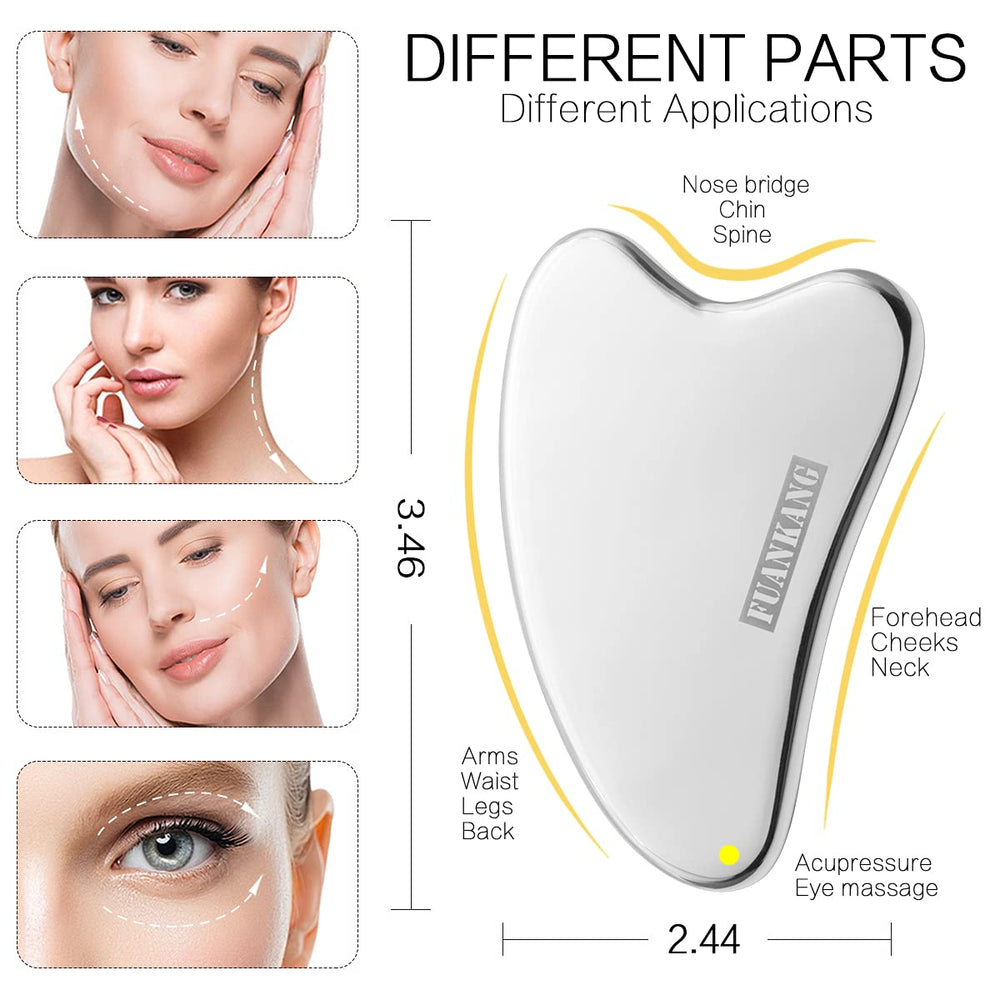FUANKANG Gua Sha Facial Tools Stainless Steel Scraping 