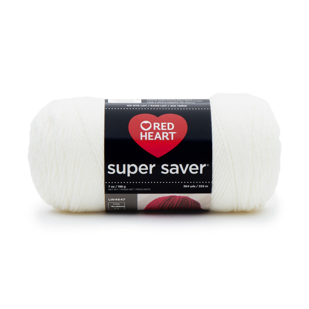 RED HEART Super Saver Yarn, Soft White