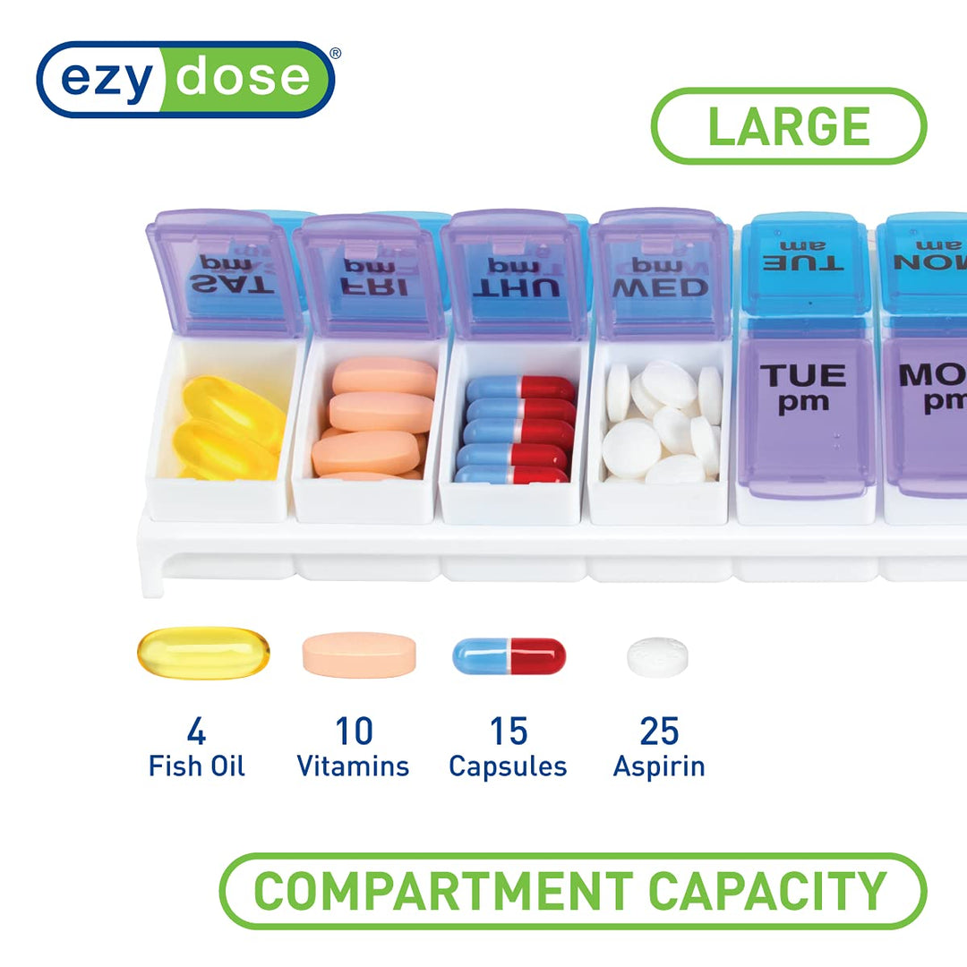 Ezy Dose 7 Day AM/PM Travel Pill Container - 1 Ea [Kitchen & Home]