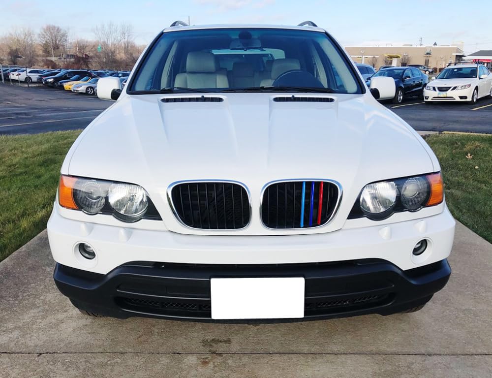 Exact FitM-Color Grille Insert Decoration Trims Compatible with 1999-2003 BMW E53 X5 Pre-LCI w/ 8 Beam Kidney Grill