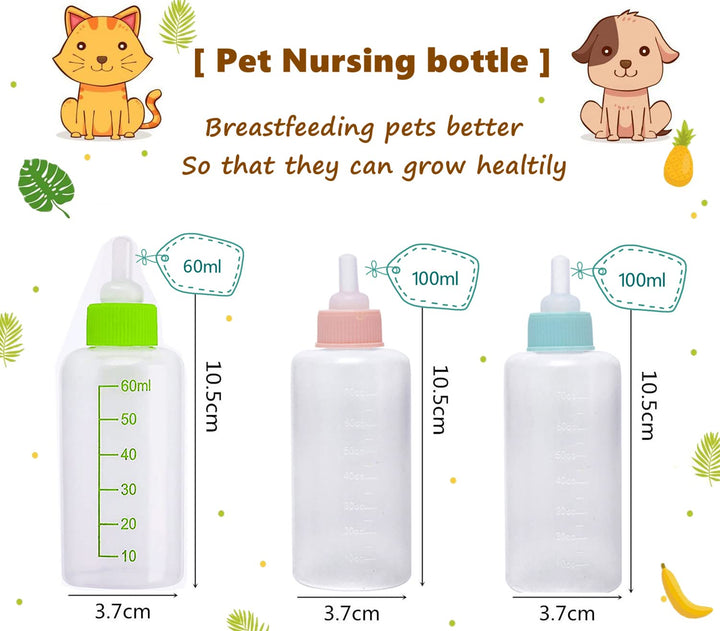 Pet Feeding Bottle,pet Feeding Tool,Pet Syringe,Pet Nursing kit,Pet Puppy Bottles,Pet Pill Shooter Dispenser,Dog cat Feeding Bottle,Small Animal Silicone Nipples
