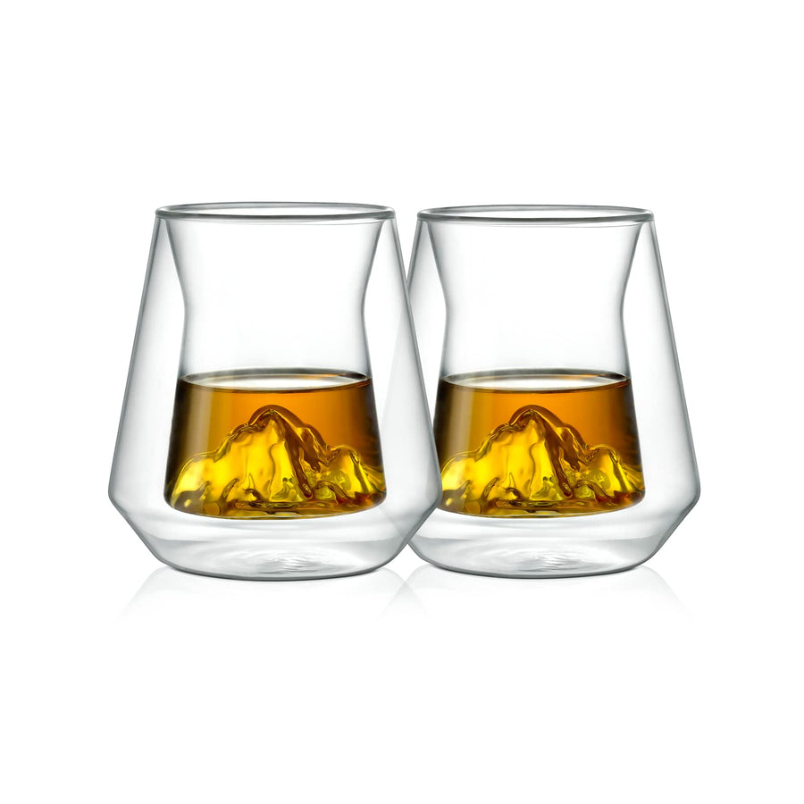 NutriChef Double Wall Insulated Glasses - 2pcs 8 oz Hig