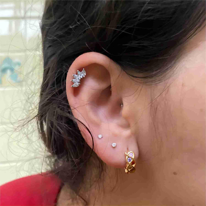 16G Tragus Piercing Jewelry Tragus Earrings for Women Cartilage Earring Stud Horseshoe Cartilage Hoop Earring Forward Helix Piercing Jewelry Stainless Steel Lip Rings Studs Lip Piercing Jewelry