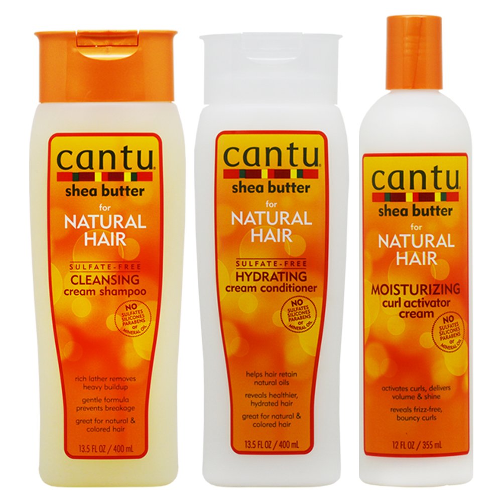 Shea Butter Shampoo + Hydrating Conditioner + Curl Activator Cream SET for Natural Hair
