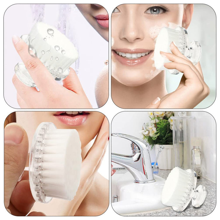 Facial Cleansing Brush Manual Face Scrubbers Soft Bristle Exfoliator Cleaner Brush Exfoliating Facial Brush for Face Care Makeup Skincare Removal