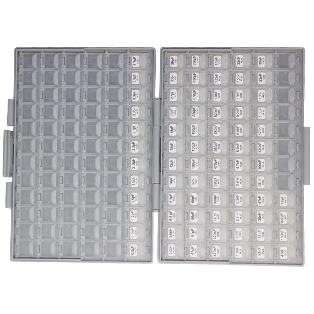 SMT SMD 0402 Capacitor kit 79 Values x 50 pcs distributed in Box-All .5p 1uF X7R