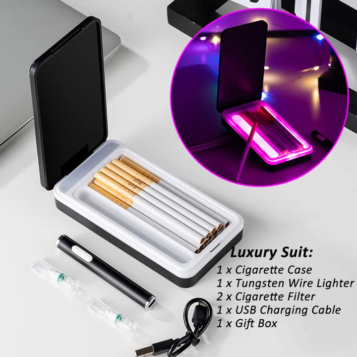 Cigarette case with Lighter for 20pcs 100&#39;s Sli