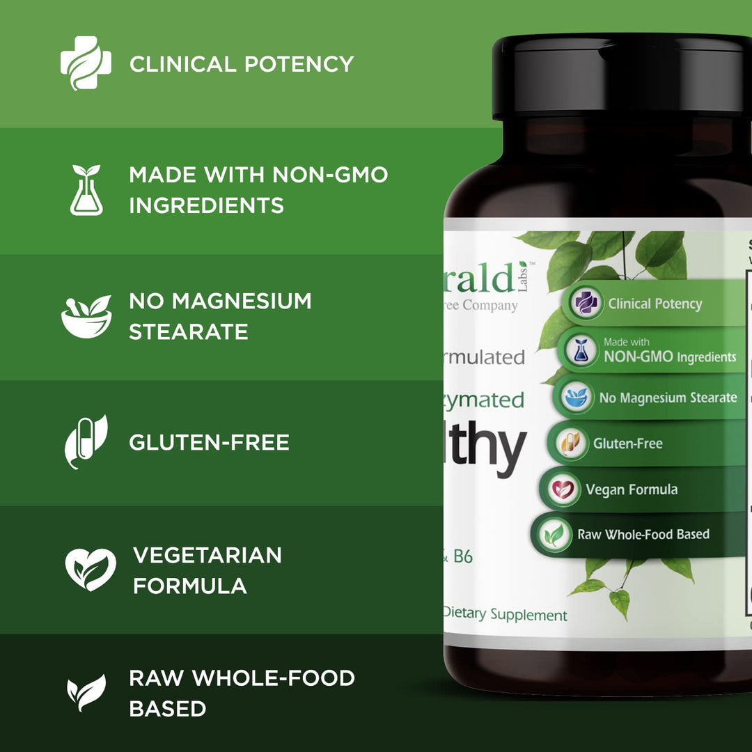 B-Healthy - Vegan Vitamin B Complex - Includes Methylated Folic Acid &amp; Full Spectrum B Vitamins - Supports Immune, Brain &amp; Heart Health* - 60 Vegetable Capsules