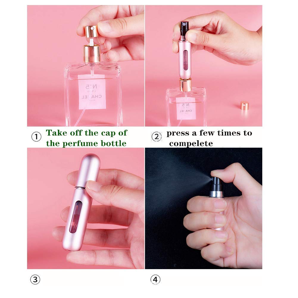 RZJZGZ 5 PCS 5ml Perfume Atomiser Bottles Portable Mini